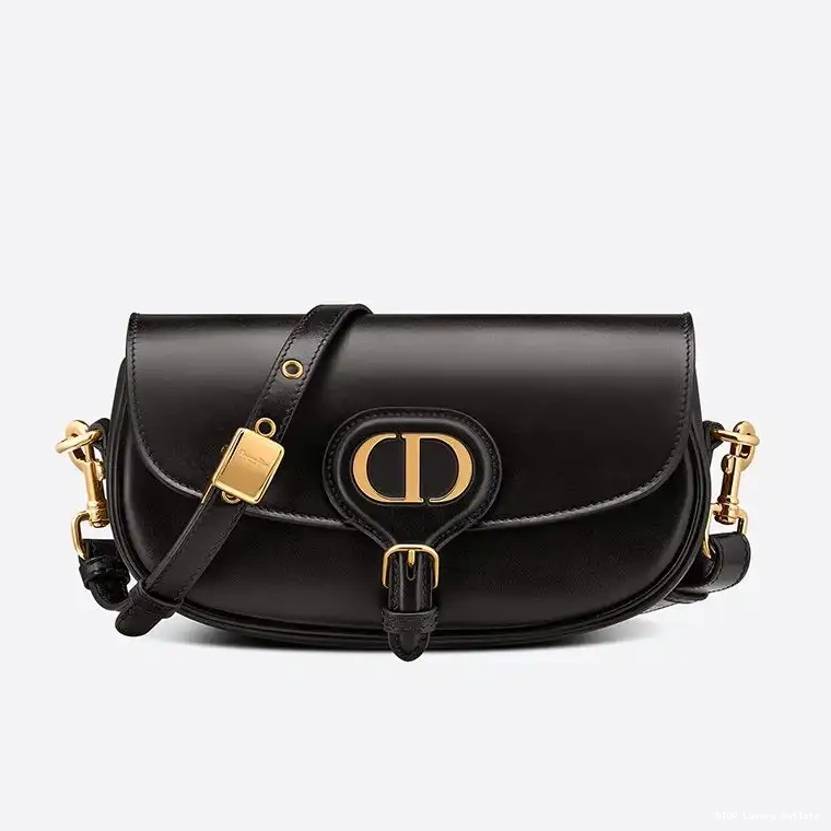 Box Bobby Dior Calfskin East-West Black Bag 0701 Luxury